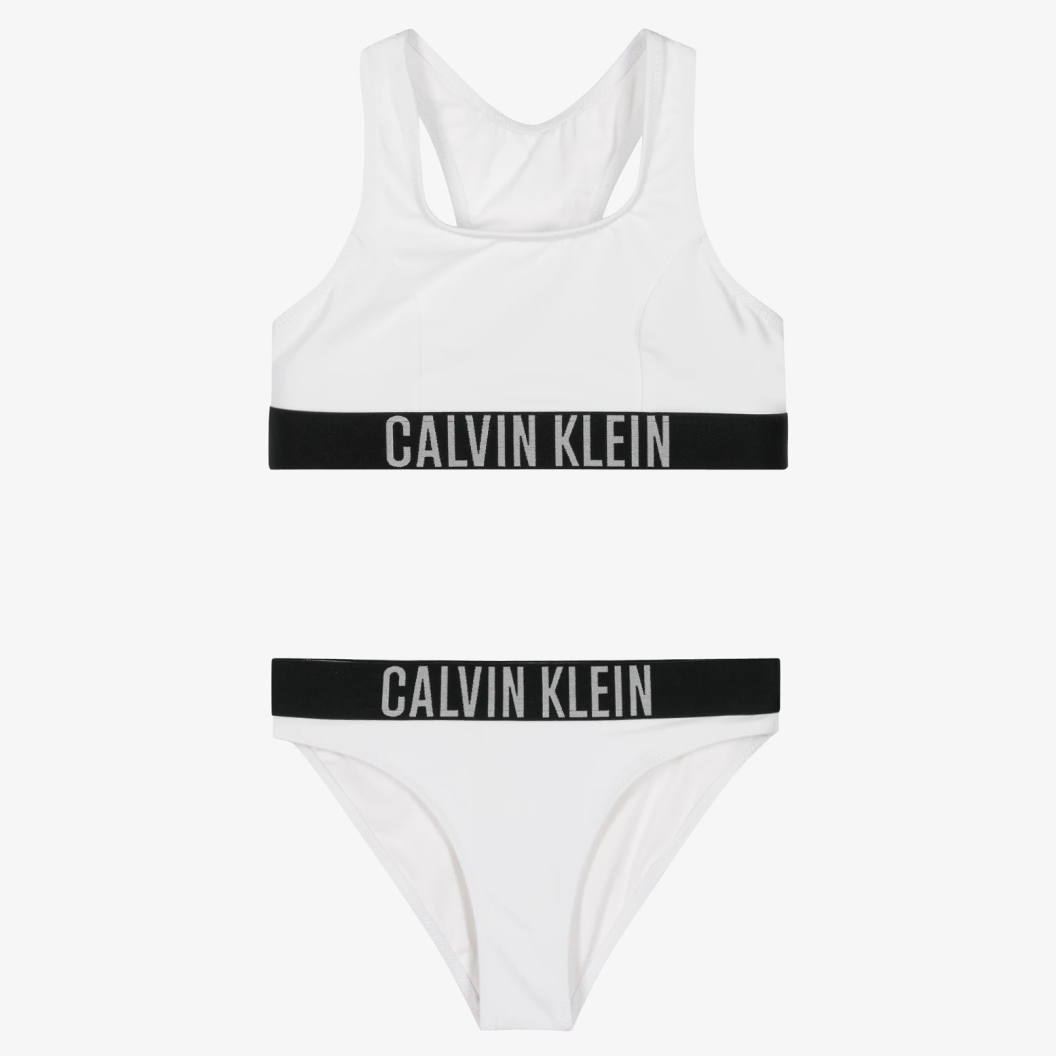 Calvin Klein Girls White Logo Bikini 1 Calvin Klein Girls White Logo Bikini