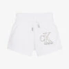 Calvin Klein Jeans Girls White Monogram Logo Shorts