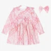 Caramelo Kids Girls Pink Check Dress Set