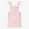 Caramelo Kids Girls Pink Diamanté Dungarees