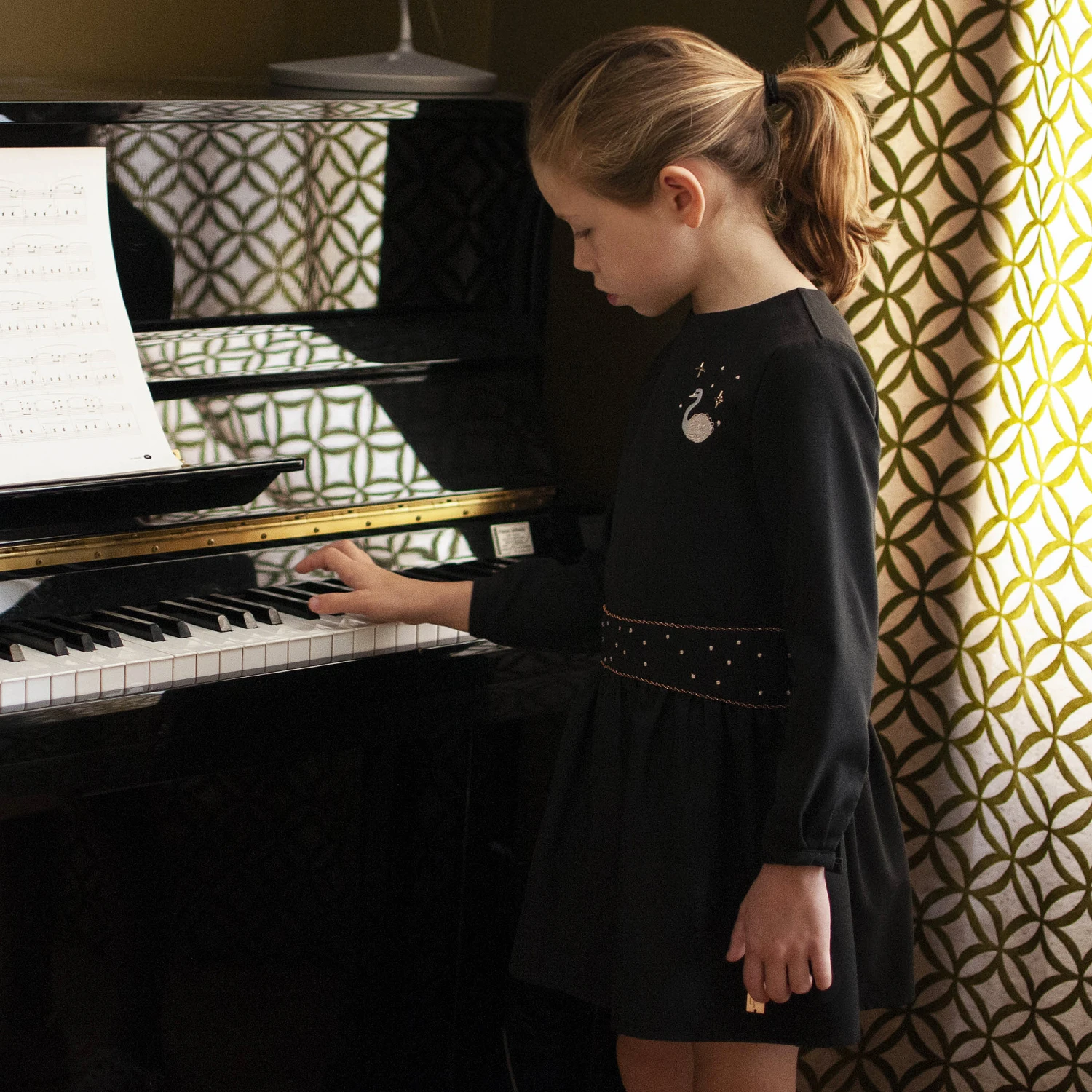 Carrement Beau Carrément Beau Grey Viscose Swan Dress 2 Carrement Beau Carrément Beau Grey Viscose Swan Dress - Image 2