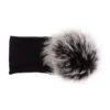 Catya Black Wool Pom-Pom Headband