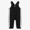 Chiara Ferragni Kids Black Jersey Logo Dungarees