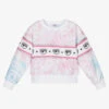 Chiara Ferragni Kids Pink & Blue Tie Dye Sweatshirt