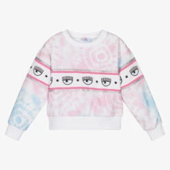 Chiara Ferragni Kids Pink & Blue Tie Dye Sweatshirt