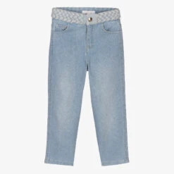 Chloé Blue Denim Braided Belt Jeans