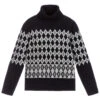 Chloé Blue & White Knitted Roll Neck