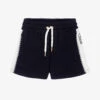 Chloé Girls Blue Cotton Logo Shorts