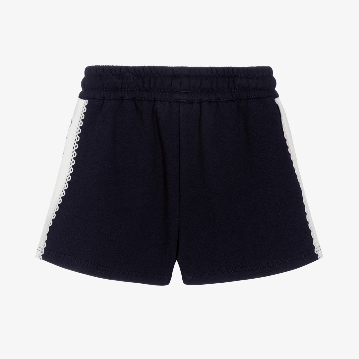 Chloé Girls Blue Cotton Logo Shorts 3 Chloé Girls Blue Cotton Logo Shorts - Image 3