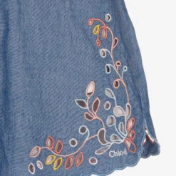 Chloé Girls Blue Embroidered Chambray Shorts 7 Chloé Girls Blue Embroidered Chambray Shorts -Deals Whimsy Collection Store chloe girls blue embroidered chambray shorts 500198 3706178cf80aea891b4cdfa40e01b5c2e759b456