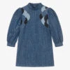 Chloé Girls Blue Scallop Dress