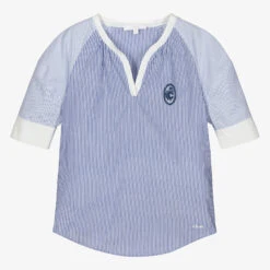 Chloé Girls Blue Striped Blouse