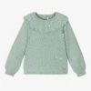 Chloé Girls Green Cotton Knit Sweater