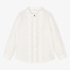 Chloé Girls Ivory Cotton Blouse