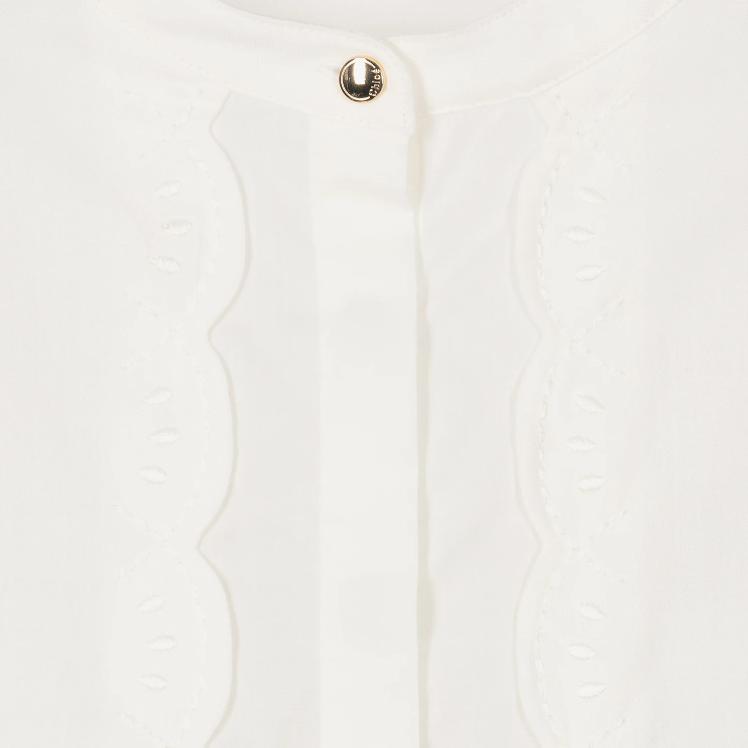 Chloé Girls Ivory Cotton Blouse 5 Chloé Girls Ivory Cotton Blouse - Image 5
