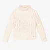Chloé Girls Ivory Cotton Knit Sweater