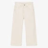 Chloé Girls Ivory Denim Wide Leg Jeans