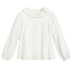 Chloé Girls Ivory Viscose Blouse
