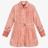 Chloé Girls Pink Cotton Shirt Dress