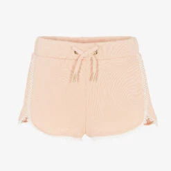 Chloé Girls Pink Cotton Shorts