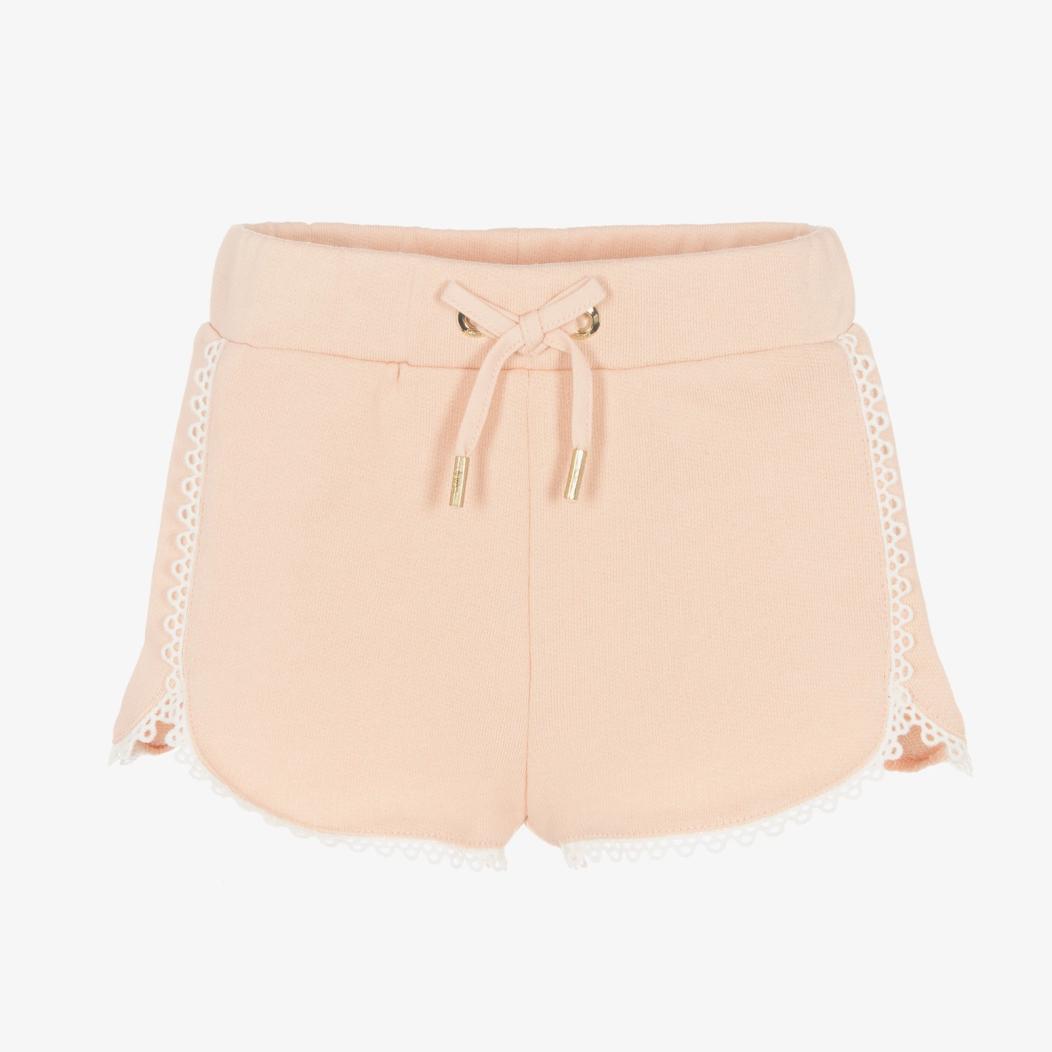 Chloé Girls Pink Cotton Shorts 1 Chloé Girls Pink Cotton Shorts