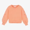 Chloé Girls Pink Floral Embroidered Sweatshirt
