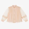 Chloé Girls Pink Lace Silk Blouse
