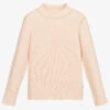 Chloé Girls Pink Ribbed Sweater