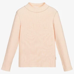 Chloé Girls Pink Ribbed Sweater