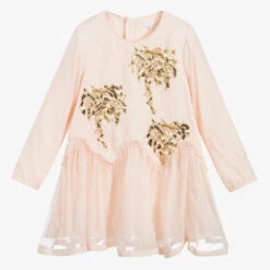 Chloé Girls Pink Silk Dress