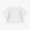 Chloé Girls White Cotton Floral T-Shirt