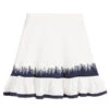 Chloé Ivory & Blue Silk Skirt