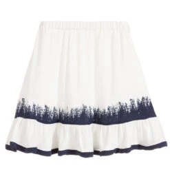 Chloé Ivory & Blue Silk Skirt -Deals Whimsy Collection Store chloe ivory blue silk skirt 287880 38ae42f5603f9451f43b5cc03bb2234d33a664dc