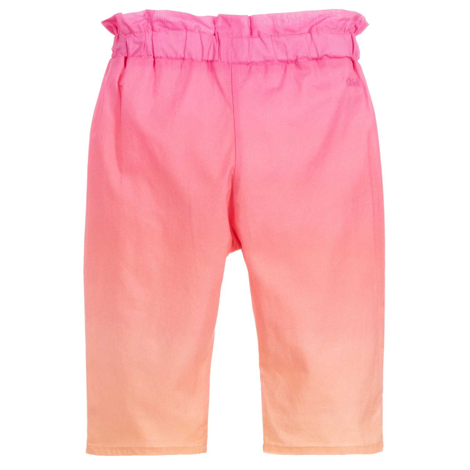Chloé Pink & Orange Cotton Trousers 2 Chloé Pink & Orange Cotton Trousers - Image 2