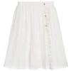 Chloé White & Gold Crêpe Skirt