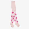 Country Kids Pink Argyle Cotton Tights
