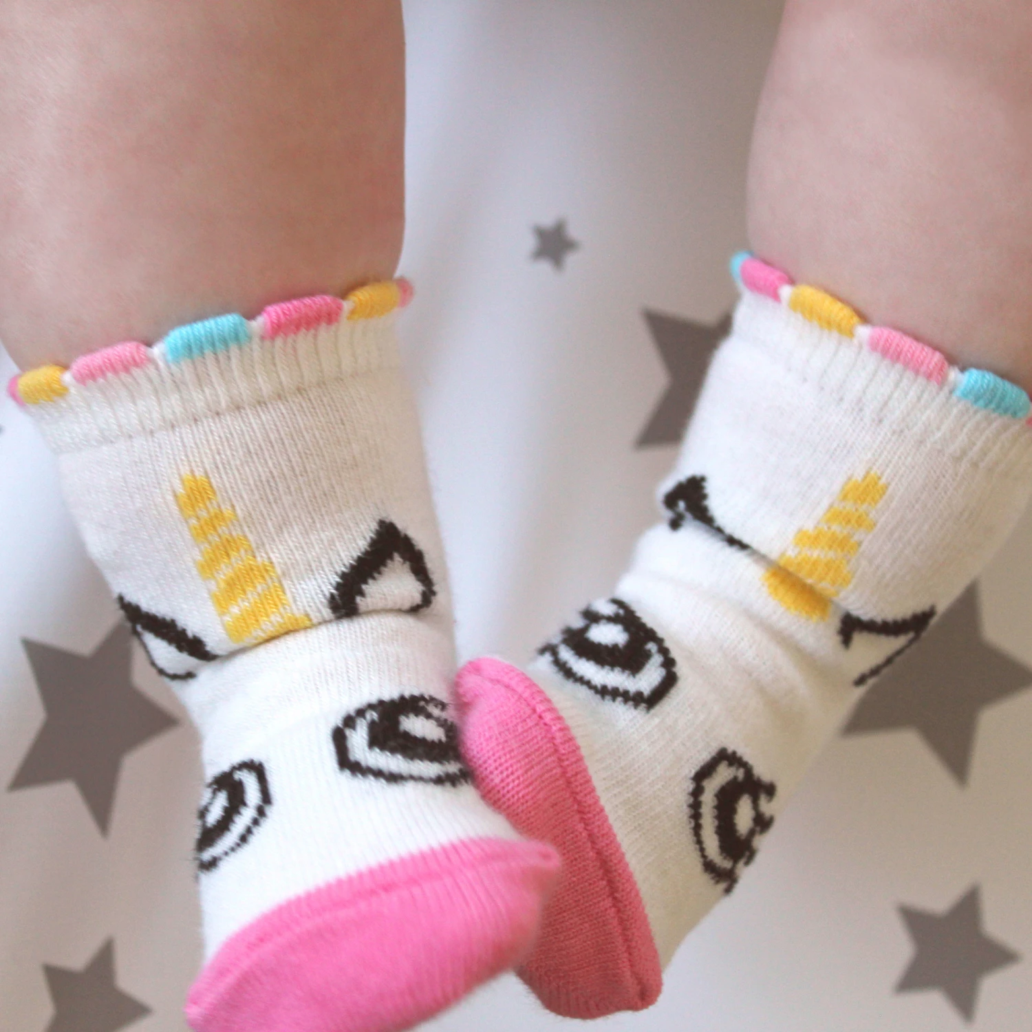 Cucamelon Cotton Unicorn Socks (5 Pairs) 2 Cucamelon Cotton Unicorn Socks (5 Pairs) - Image 2
