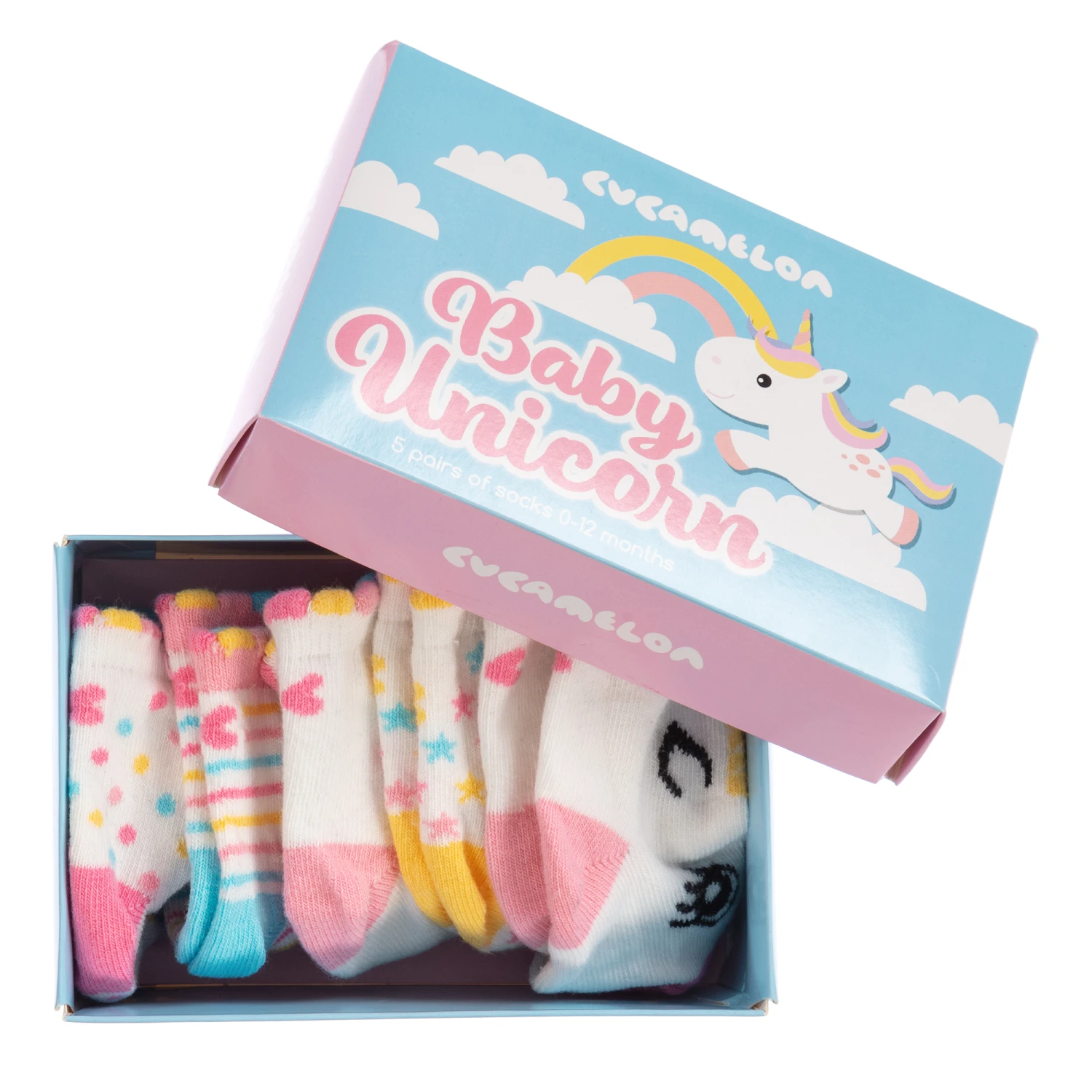 Cucamelon Cotton Unicorn Socks (5 Pairs) 3 Cucamelon Cotton Unicorn Socks (5 Pairs) - Image 3