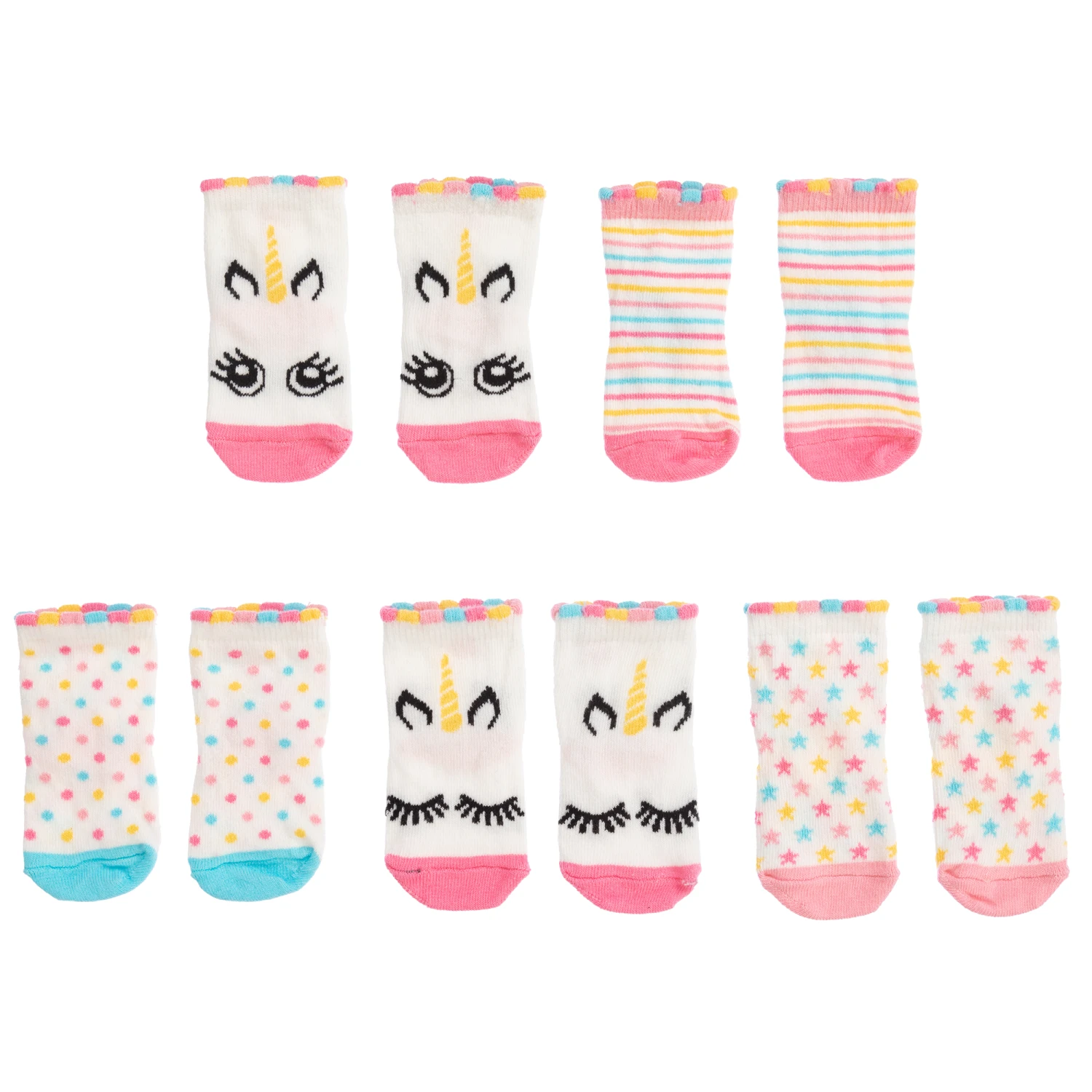 Cucamelon Cotton Unicorn Socks (5 Pairs) 1 Cucamelon Cotton Unicorn Socks (5 Pairs)
