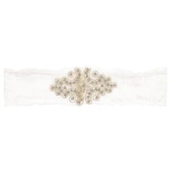Cute Cute Crystal & Ivory Lace Headband
