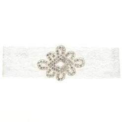 Cute Cute Diamanté Ivory Lace Headband