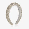 David Charles Girls Ivory Padded Diamanté Hairband