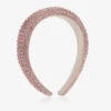 David Charles Pink Velvet Diamanté Hairband