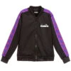 Diadora Black Jersey Zip-Up Top