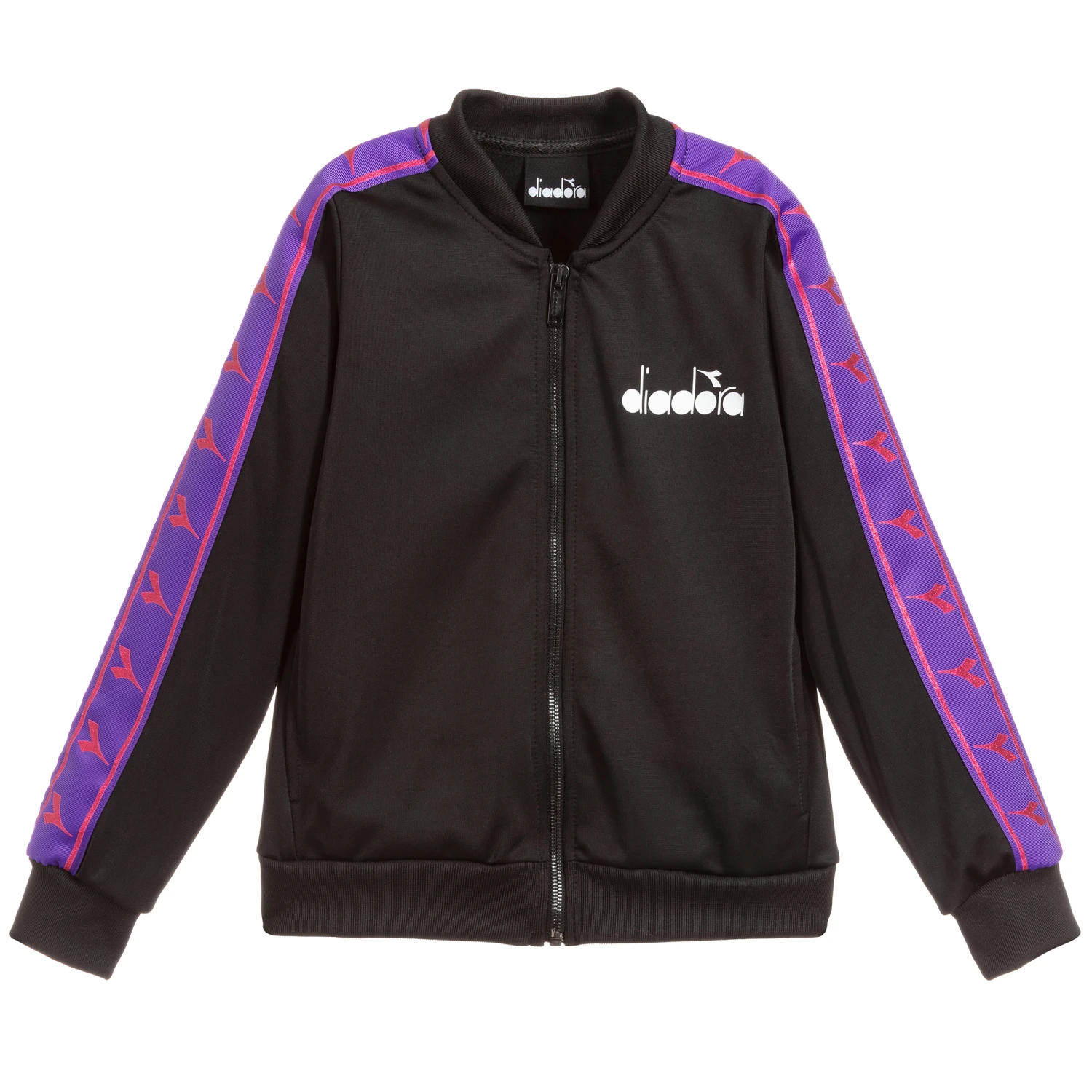 Diadora Black Jersey Zip-Up Top 1 Diadora Black Jersey Zip-Up Top