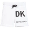 DKNY White Cotton Jersey Shorts