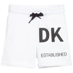 DKNY White Cotton Jersey Shorts