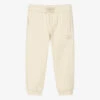 Dolce & Gabbana Boys Ivory Organic Cotton DG Joggers