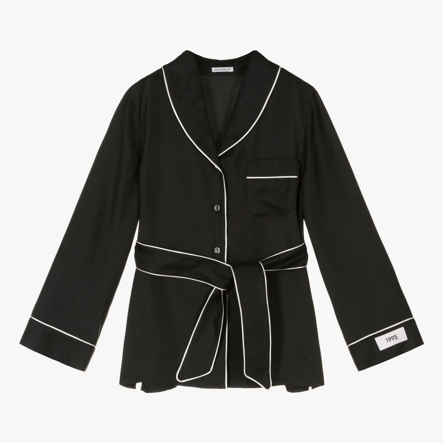 Dolce & Gabbana Girls Black Silk Shirt 1 Dolce & Gabbana Girls Black Silk Shirt