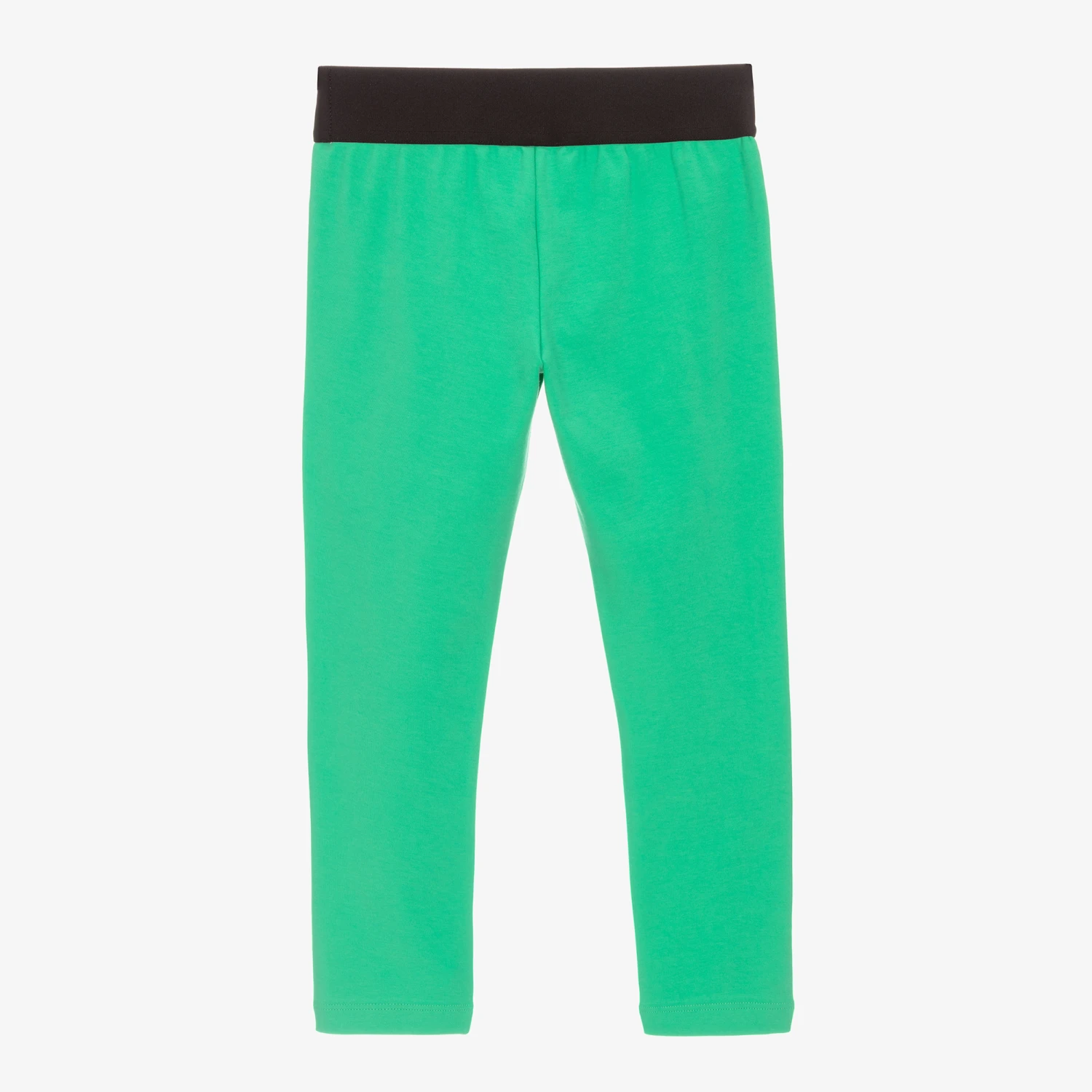 Dolce & Gabbana Girls Green Cotton Logo Leggings 2 Dolce & Gabbana Girls Green Cotton Logo Leggings - Image 2